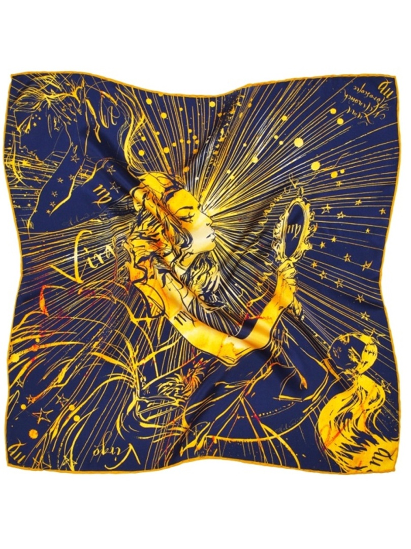 AZ-06 Apaszka Jedwabna Zodiak Panna 68x68cm Anny Halarewicz